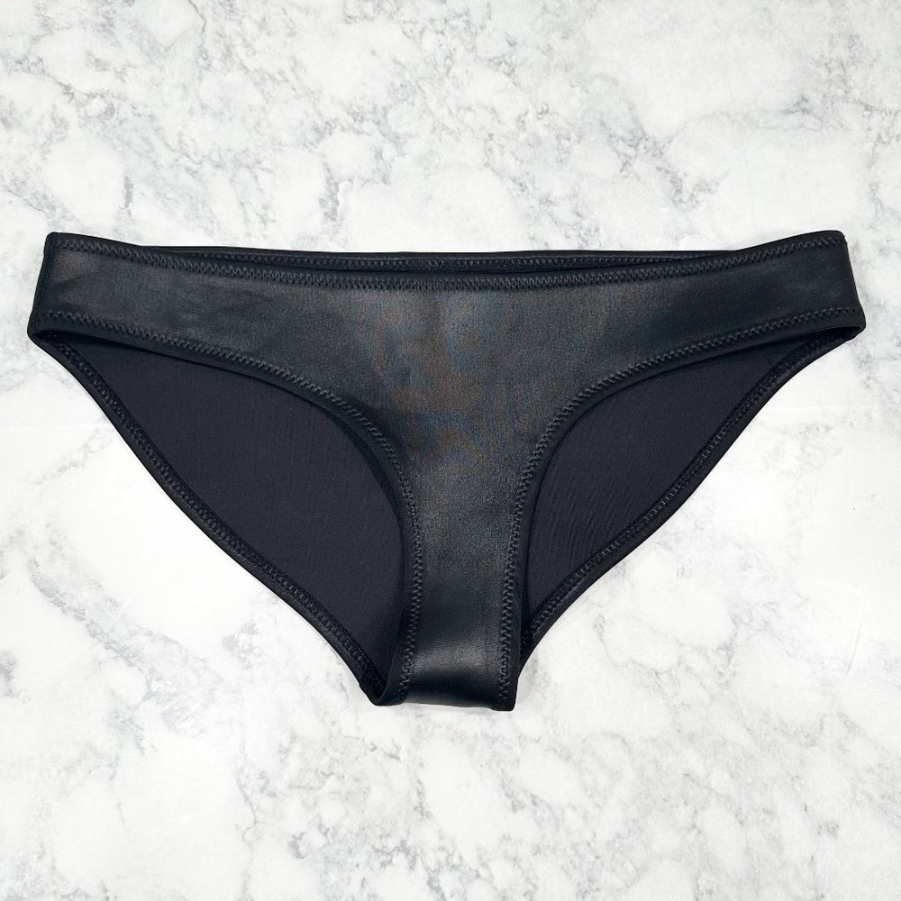 Triangl Black Matte Neoprene Bikini Bottom - Picture 7 of 7